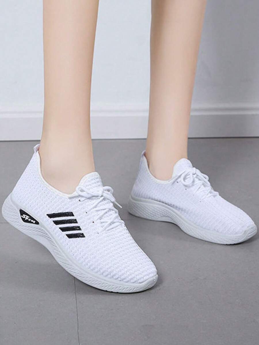 Women Wedge Sneakers - 白色 - 查看 1