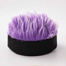 Sombrero De Sol Ajustable Y Colorido Con Peluca Puntiaguda Adjunta, Sombrero De Protección Solar Para Adultos - cabello rojo - Ver 6