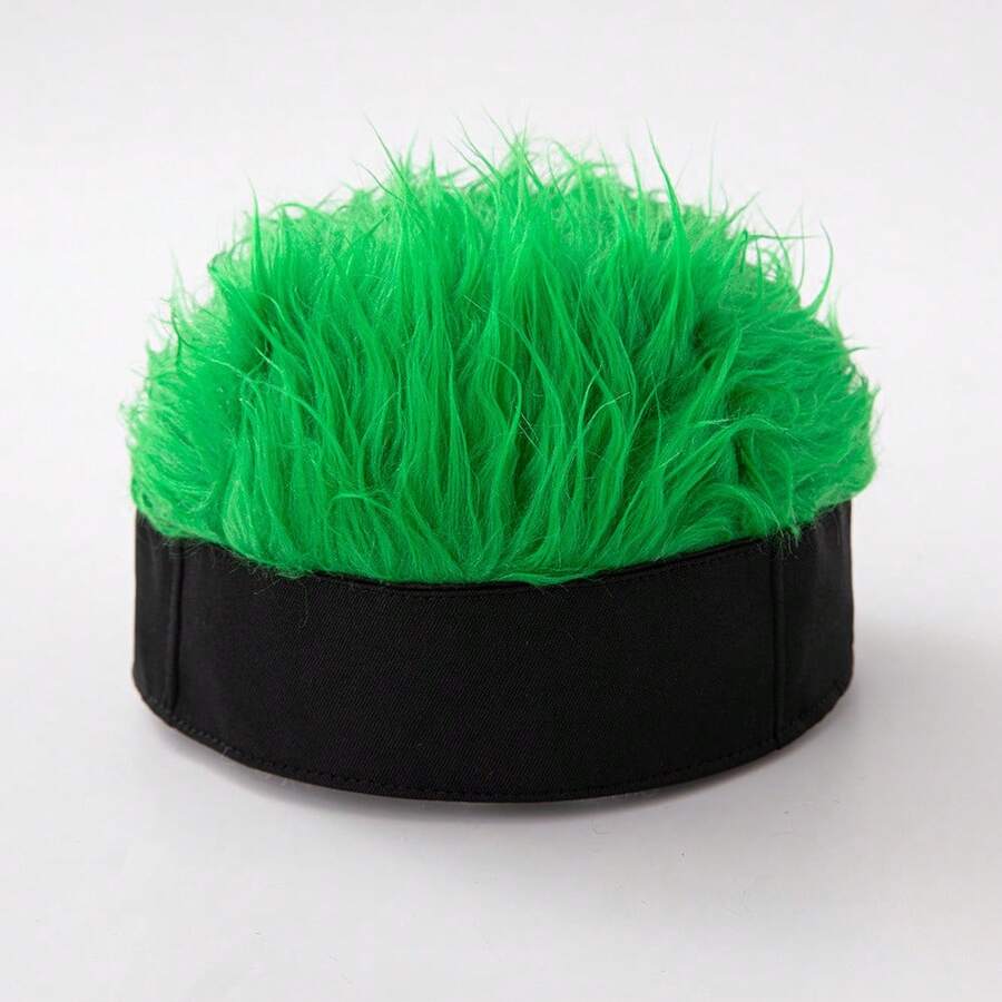 Sombrero De Sol Ajustable Y Colorido Con Peluca Puntiaguda Adjunta, Sombrero De Protección Solar Para Adultos - cabello rojo - Ver 1