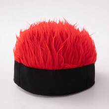 Sombrero De Sol Ajustable Y Colorido Con Peluca Puntiaguda Adjunta, Sombrero De Protección Solar Para Adultos - cabello rojo - Ver 2