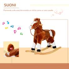 HOMCOM Baby Rocking Horses & Animals - Brown - View 5