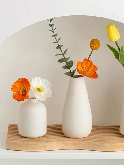 1PC Wit Mini Ceramics Vase Nordic Creative Flower Home Living Room Tafel Bottle Crafts Wedding ation Birthday Graduation Back To School Supplies Glass view 5