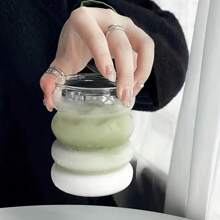 Set de 1-2-4 tazas de vidrio espiral de 350ml y 500ml, tazas de vidrio de borosilicato alto para café con hielo, té con leche, jugo y bebidas, tazas con diseño de oruga, aptas para matcha, té, leche, bebidas frías, jugo, aplicables para el regreso a la escuela y las temporadas de invierno/verano