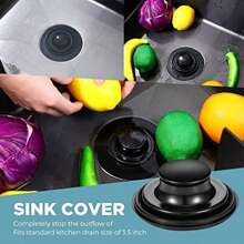 3pcs Kitchen Sink Stopper, Filter Garbage Disposal Stopper, Stainless Steel Universal Anti-Clog Kitchen Sink Strainer Sieve Basket Filter, Wide Brim For Kitchen Sink Drain, Black