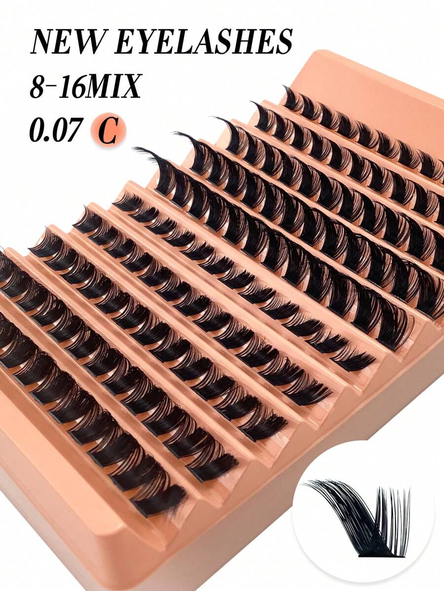 Natürliche Curl Dichte Curl Slanting Fly Hot Meltindividuelle Cluster Wimpernverlängerung Linke