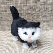 Lindo Peluche De Animales Con Forma De Gato Parado - Negro - Ver 1