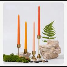 4 Stücke/set Gradient Orange Lange Kerzen - 25cm/9.84 Zoll Verwendet Für Rauchfreie Kerzen Für Romantische Hochzeit, Bankett, Geburtstag, Heimdekoration, Weihnachts - Set Von 4