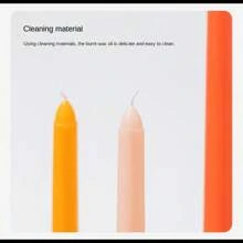 4 Stücke/set Gradient Orange Lange Kerzen - 25cm/9.84 Zoll Verwendet Für Rauchfreie Kerzen Für Romantische Hochzeit, Bankett, Geburtstag, Heimdekoration, Weihnachts - Set Von 4