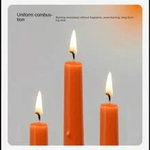 4 Stücke/set Gradient Orange Lange Kerzen - 25cm/9.84 Zoll Verwendet Für Rauchfreie Kerzen Für Romantische Hochzeit, Bankett, Geburtstag, Heimdekoration, Weihnachts - Set Von 4