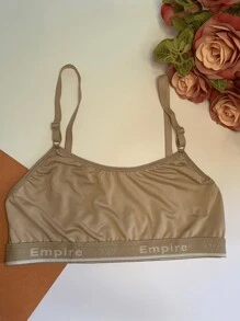 Kit 3 Women's Top Lined Microfiber Adjustable Straps Non-Padded Bra Fitness Top Adult Youth