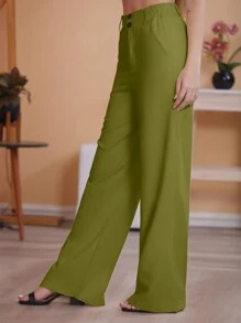 Women Pants - 橄欖綠 - 查看 4