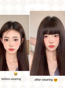 5英吋合成纖維卡通瀏海髮型，無鬢角，萬聖節 - Dark Brown - 查看 4