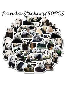 50 Hoa Gấu trúc Hình dán Internet Hình dán Ốp lưng & bao da điện thoại Máy tính xách tay Mũ sắt của lính Gấu trúc Miếng dán chống thấm nước - Đen và trắng - Xem 6