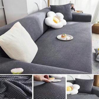 1pc Corn Velvet Full Coverage Sofa Cover