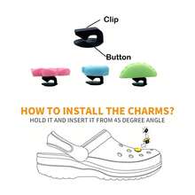 7 Stücke/set Niedlicher Bär Und Pentagramm Muster Dekorative Schuh Schnalle Für Sommer Flip Flops, Sandalen Zubehöre