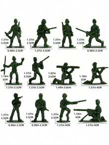 100/200 piezas Enviadas aleatoriamente Juguete de figura de soldado con personaje coleccionable, figura de dibujos animados y cómics, figura de acción, modelo de plástico, estatuilla, Roman Reigns, Juguetes de One Piece, Skin Fighter - Verde militar - Ver 2