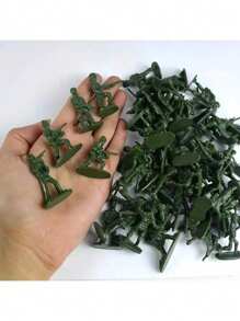 100/200 piezas Enviadas aleatoriamente Juguete de figura de soldado con personaje coleccionable, figura de dibujos animados y cómics, figura de acción, modelo de plástico, estatuilla, Roman Reigns, Juguetes de One Piece, Skin Fighter - Verde militar - Ver 1