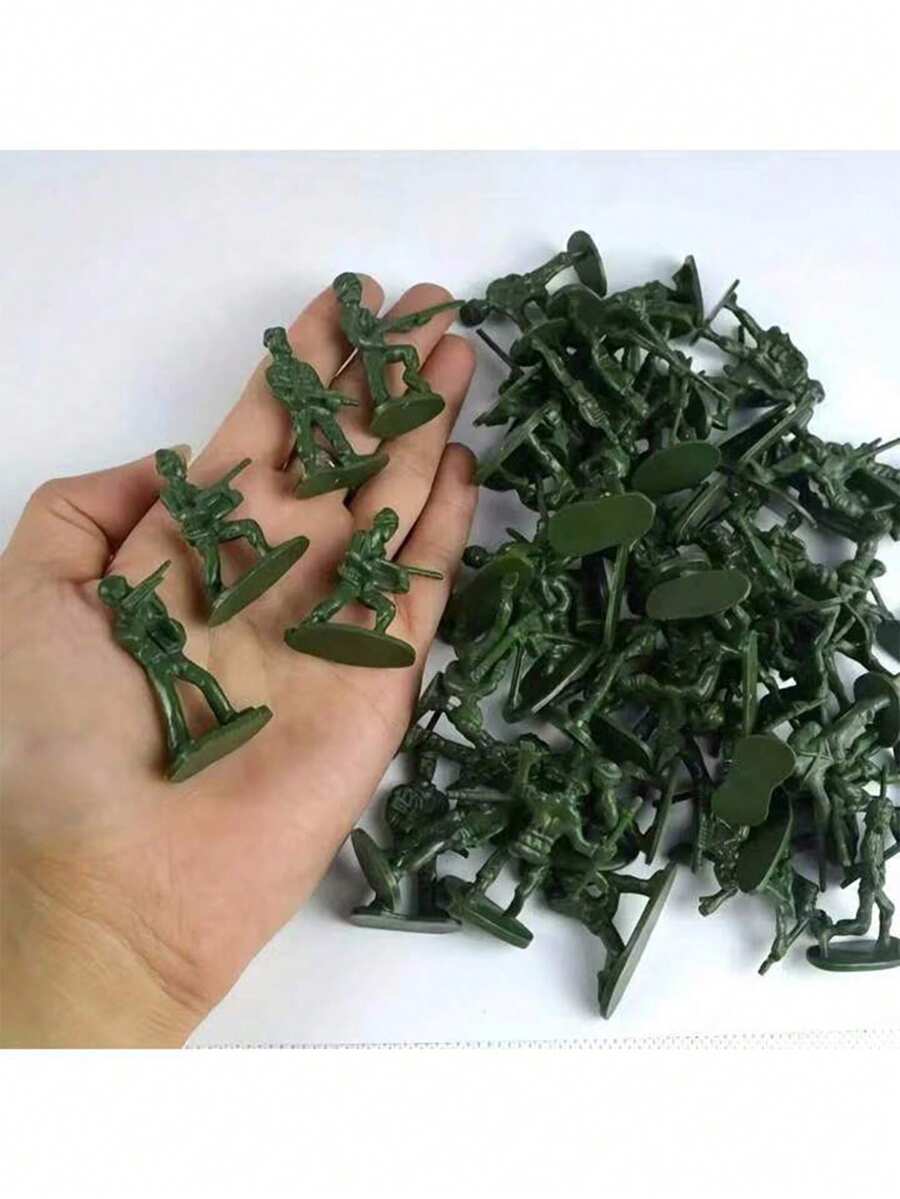 100/200 piezas Enviadas aleatoriamente Juguete de figura de soldado con personaje coleccionable, figura de dibujos animados y cómics, figura de acción, modelo de plástico, estatuilla, Roman Reigns, Juguetes de One Piece, Skin Fighter - Verde militar - Ver 1