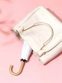 COMPACT Travel Umbrella - Lightweight Portable Mini Compact Umbrellas Windproof Small Parasol Umbrella Tiny Hook Design Perfect For Purse Women Kids - Multicolor - View 11