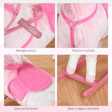 HOMCOM Baby Rocking Horses & Animals - Pink - View 9
