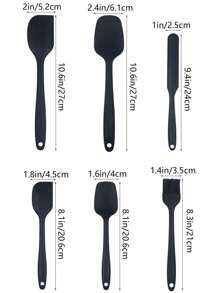 6pcs/12pcs Baking Silicone Scraper, Spatula, Brush Set, Baking Tool