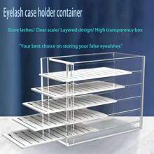 TOEDO 5-Layer Acrylic Transparent Eyelash Storage Box, Eyelash Display And Organization Tray - Clear - View 4