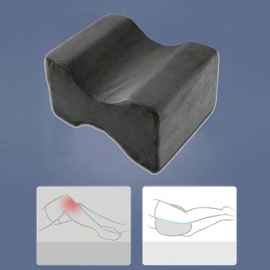 1pc Square-Shaped Leg Rest Pillow + Navy Or Grey Or Black Or White, Modern Style Simple Design Leg Rest Pillow With Breathable Quality Fabric, Suitable For Living Room Home Use Nap Sleeping Multiple Functions Sleep Aid, Can Be Used In Cars And Other Settings - Black Square Leg Pillow - View 1