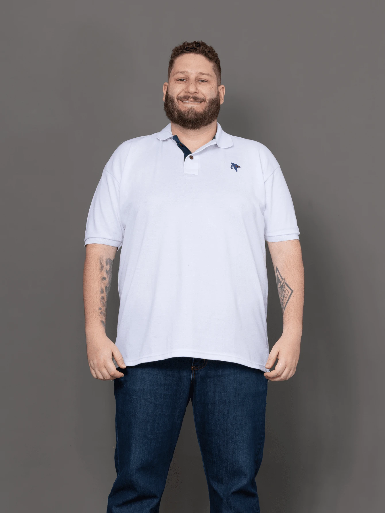 Men Polo Shirts - 白色 - 查看 1