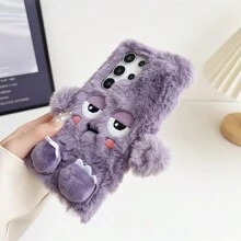粉色卡通手机壳，适用于三星 Galaxy S22、Galaxy S22 Plus、Galaxy S23、Galaxy S23 Plus、Galaxy S23 Ultra、Galaxy S24、Galaxy S24 Plus、Galaxy S24 Ultra，秋冬款 - 彩色 - 查看 3