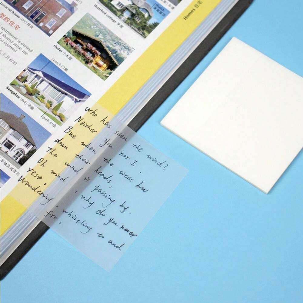 Sticky Notes Transparentes 500 piezas Notas adhesivas transparentes - 2 estilos de diferentes ...