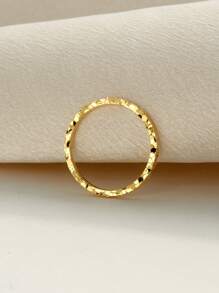 1Pc Sparkling Unique Cutting Design 925 Silver Couple Rings Plating 18K Gold Women Rings For Wedding And Daily Wear