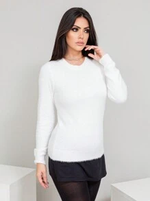 Women Sweaters - 白色 - 查看 3
