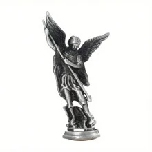 1pc Saint Michael Archangel Figurine, Sacred Angel Michael's Sculpture, Zinc Alloy Statue For Home Desk Decor Best Gifts Birthday Graduation