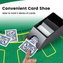 300 Pieces Poker Chip Set 14 Gram Poker Chips With Automatic Card Shuffler - Black - View 6