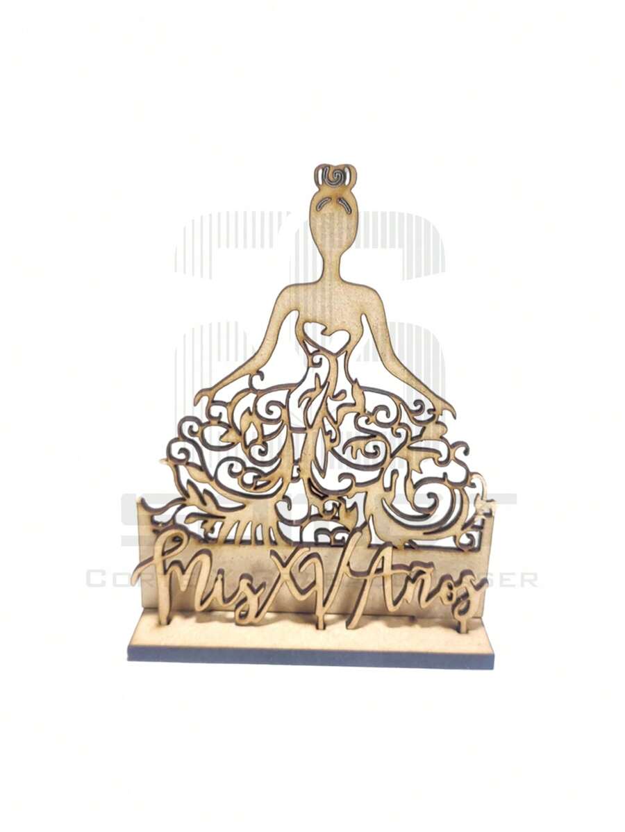 Recuerdos de XV Años 10 Pzas MDF - Camel - Ver 1