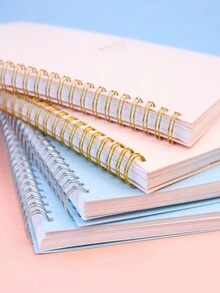 英語計劃簿一套,每日計劃記錄簿,自律打卡進度安排書活頁螺旋本學習文具 - 粉色 - 查看 5