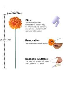 1朵人工絲織繡球菊,生日派對,派對裝飾,婚禮花籃,新娘手持鮮花,家居裝飾,飯廳,臥室,窗台,花瓶裝飾,迎新年裝飾,戶外庭園,開學季裝飾 - 球菊 - 查看 3