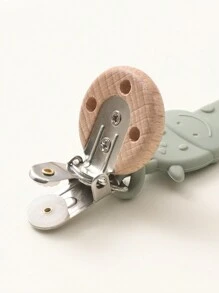 1 clipe para chupeta de silicone para bebê, corrente de chupeta girafa em uma peça, corrente de dentição para bebês, brinquedo infantil, acessórios para bebês, presente de chá de bebê