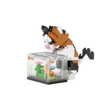 500 pièces/set Cute Animal Mini Blocs de construction ABS, Jouets de construction miniatures de chiens & chats DIY, Cadeau de décoration de maison créative pour anniversaire, fêtes, Saint-Valentin, Nouvel An chinois, Rentrée des classes