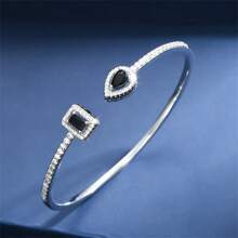 1個高端豪華鑲有閃爍的水晶的可調節開口手鐲,多用途設計和歐式風格 - 鑽石 - 查看 17