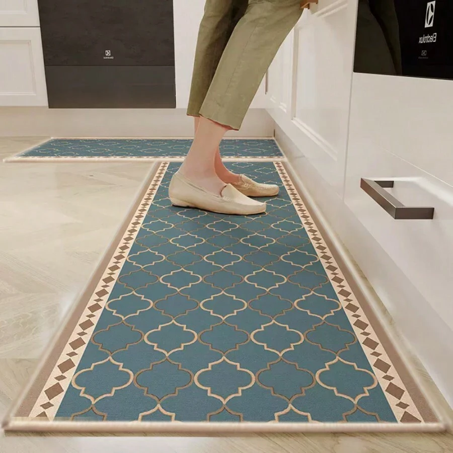 1pc Geometric Printed Kitchen Mat, Home Carpet - Multicolor - View 1