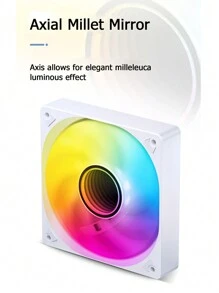 Jonsbo SL-120B ARGB 12CM Computer Case Fan Silent 5V Mute Motherboard Synchronization/4PIN PWM SL925 Color Light Effect - White - View 7