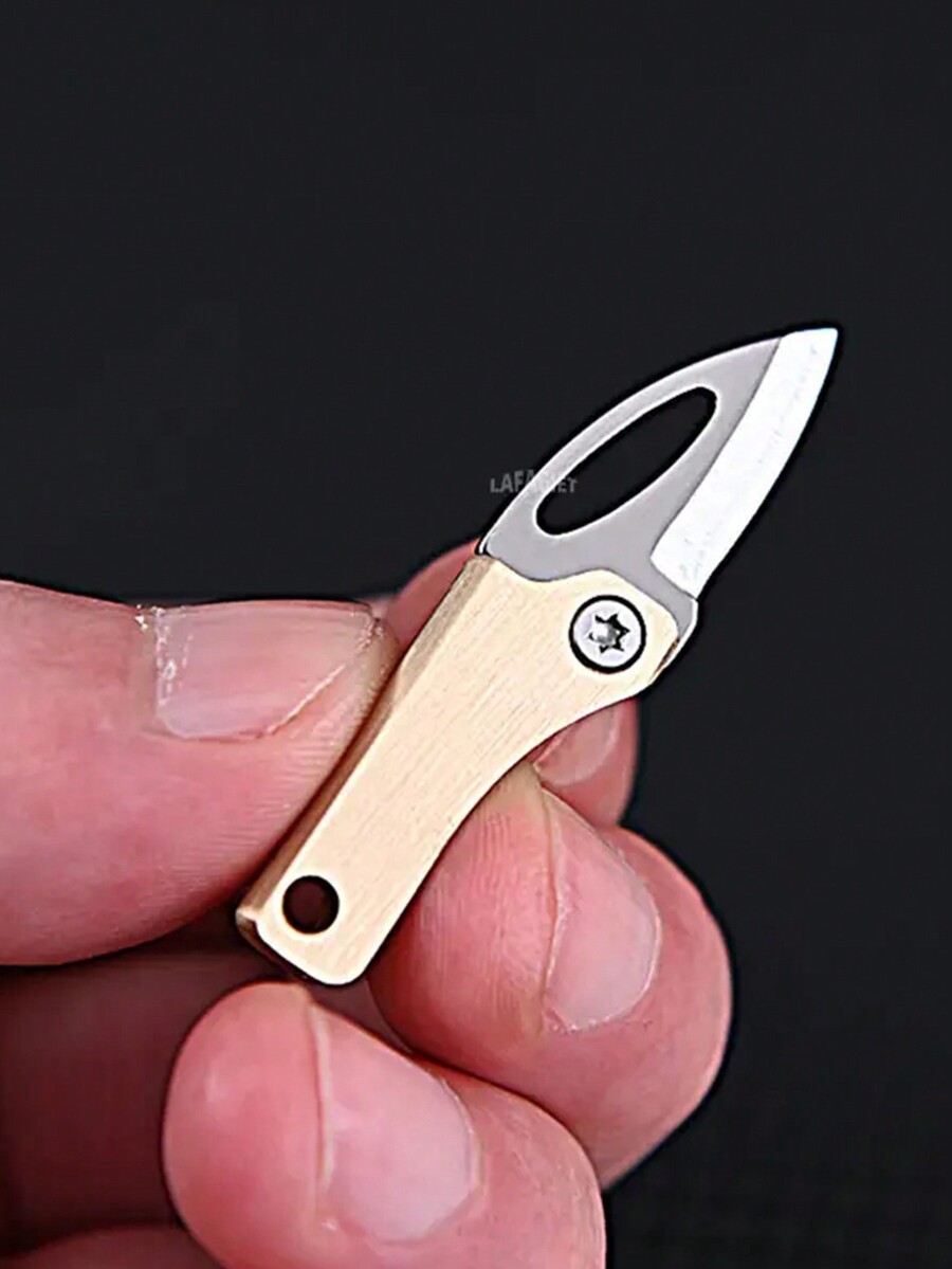Brass Mini Sharp Pocket Knife, Small Folding Utility Knife For