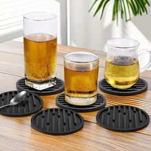1 Máy Tính Mềm Silicon Đen Đế Lót Ly Có Giá Đỡ Chống Trơn Trượt Chống Dính Chịu Nhiệt Uống Đế Lót Ly Cho Bàn cà Phê Ly Rượu Cốc - Nhiều màu - Xem 11