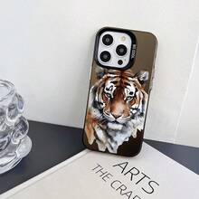 1 Miếng Thiết kế Hổ Mờ Chống trượt Chống giọt bắn Ốp lưng & bao da điện thoại Tương thích với iPhone - đen[0] - Xem 5