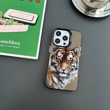1 Miếng Thiết kế Hổ Mờ Chống trượt Chống giọt bắn Ốp lưng & bao da điện thoại Tương thích với iPhone - đen[0] - Xem 2