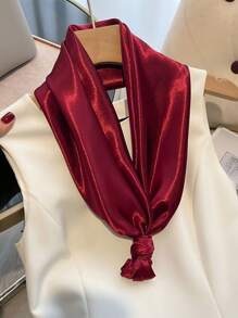 1pc Imitate Silk Solid 90 Color Bandana, Sunscreen, Light Cardigan, All-Match Decoration Scarf Bandana,Hair Band,Head Band Ideal For Dressing Up Your Look - Multicolor - View 18