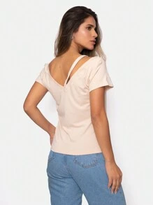 Women Tank Tops & Camis - 米色 - 查看 2