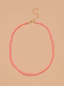 1 vòng cổ đính cườm thời trang cho nữ để trang trí hàng ngày - Hồng - Xem 6