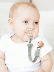 1 Peça Prendedor de Chupeta de Silicone para Bebê, Corrente de Chupeta em Formato de Girafa de Uma Peça, Corrente de Dentição de Bebês Brinquedo Para Acessórios de Crianças, Presente para Chá de Fraldas do Bebê.